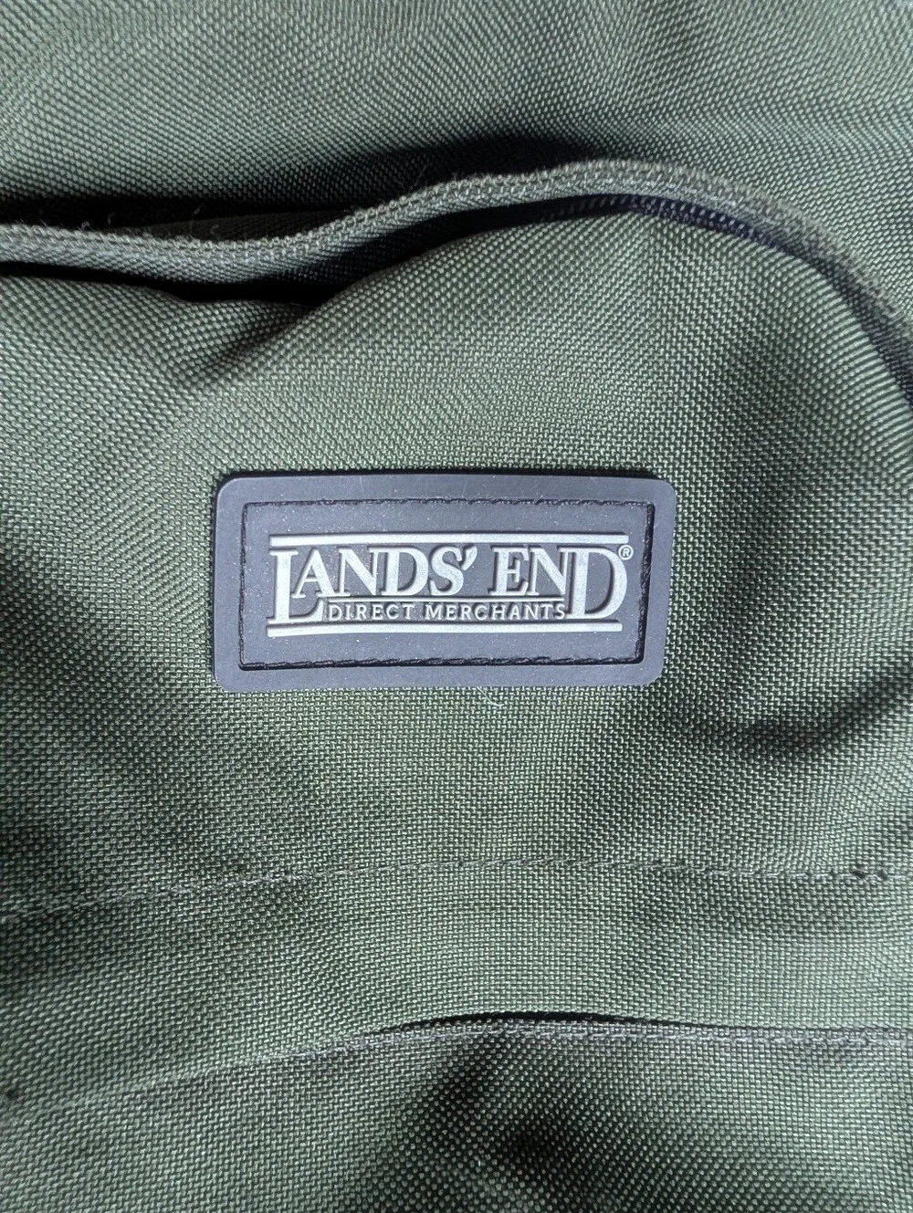 Lands' End Backpack Green Laptop School Travel Hiking Book Bag Gently Loved